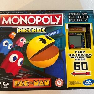 Hasbro Monopoly Arcade Pac-Man Board Game - Red, Yellow, Blue